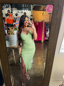 ON A WHIM DRESS-LIME