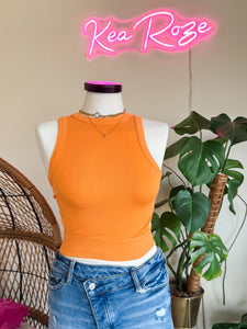 CUT OUT FOR YOU TANK-ORANGE (SIDE CUT OUTS)
