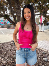 Load image into Gallery viewer, THE MAEVE TANK TOP-FUCHSIA