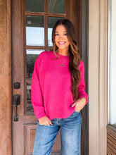 Load image into Gallery viewer, PLAY YOUR PART SWEATER-DEEP PINK