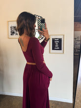 Load image into Gallery viewer, CASUALLY BOOKED SET-BURGUNDY