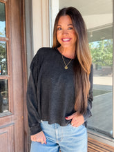 Load image into Gallery viewer, CRUSH OF THE SEASON TOP-BLACK