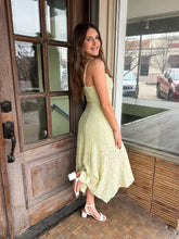 Load image into Gallery viewer, SUNSET SANGRIA DRESS-PISTACHIO