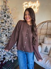 Load image into Gallery viewer, HOLIDAY HARVEST CARDIGAN-BROWN