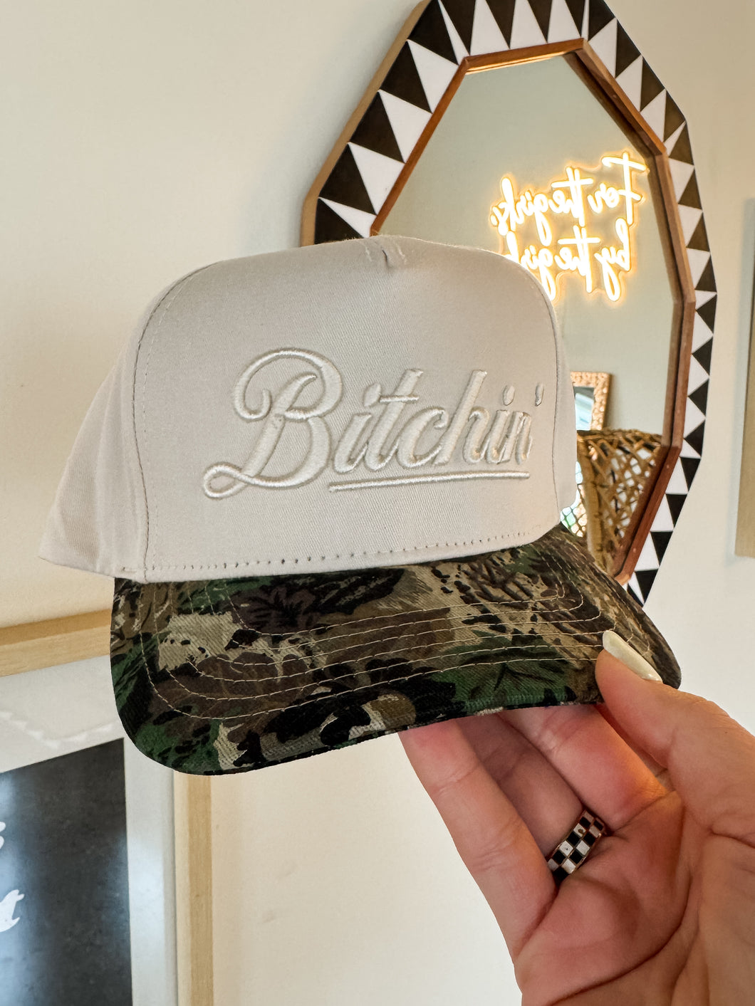 BITCHIN’ HAT- CAMO & NATURAL