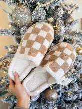 Load image into Gallery viewer, PLATFORM SLIPPERS-KHAKI &amp; WHITE