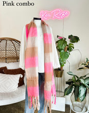 Load image into Gallery viewer, FRINGE TRIM SCARF- 4 COLOR OPTIONS