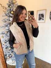 Load image into Gallery viewer, WANTING MORE LEATHER &amp; SHERPA VEST