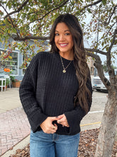 Load image into Gallery viewer, DARLING DAYS SWEATER-BLACK