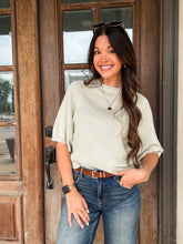 Load image into Gallery viewer, RIVIERA OASIS TOP-MUTED SAGE