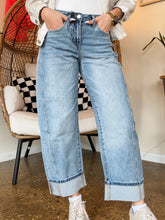 Load image into Gallery viewer, KODI HIGH RISE BARREL LEG JEANS-MICA DENIM