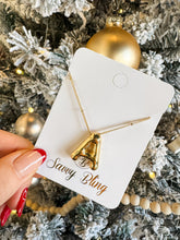 Load image into Gallery viewer, BUBBLE LETTER INITIAL NECKLACE-GOLD