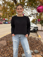 Load image into Gallery viewer, TRUST FALL SWEATER-BLACK