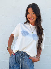 Load image into Gallery viewer, SEASHELL CROCHET TSHIRT