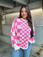 Load image into Gallery viewer, CHECKMATE SWEATER-PINK