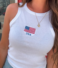 Load image into Gallery viewer, USA FLAG TANK-WHITE