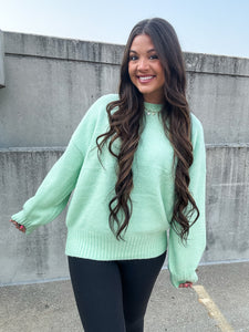 EXPECT IT SWEATER-JADE GREEN