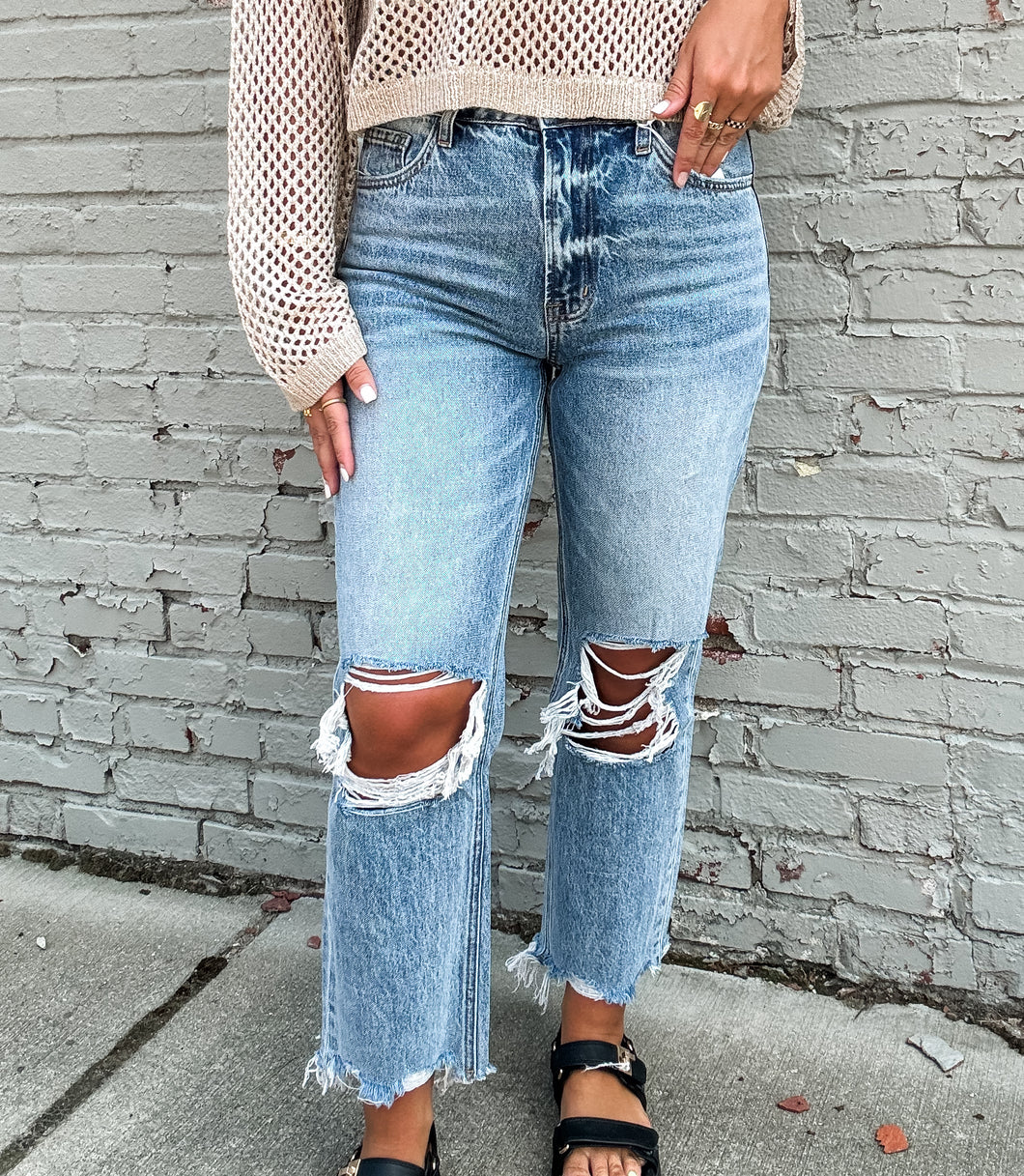 BLAIRE HIGH RISE CROP JEANS