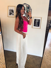 Load image into Gallery viewer, DON'T COME BACK BARREL SWEAT PANTS-CREAM