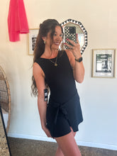 Load image into Gallery viewer, MOVIN' &amp; GROOVIN' DRESS WRAP DRESS-BLACK