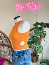 Load image into Gallery viewer, CUT OUT FOR YOU TANK-ORANGE (SIDE CUT OUTS)