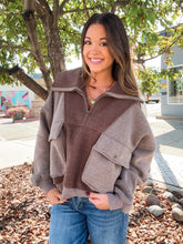 Load image into Gallery viewer, NO RULES HALF ZIP PULLOVER-MOCHA