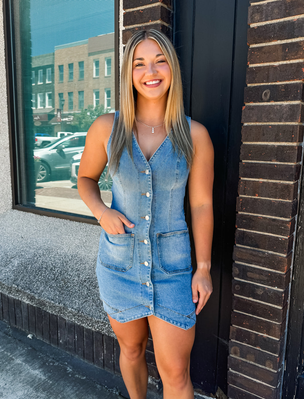 DAISY DUKES DENIM DRESS