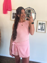 Load image into Gallery viewer, MOVIN' &amp; GROOVIN' WRAP DRESS-PINK GINGHAM