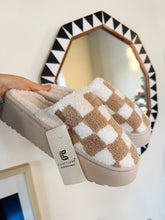 Load image into Gallery viewer, PLATFORM SLIPPERS-KHAKI &amp; WHITE