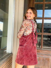 Load image into Gallery viewer, STYLE REPORT CORDUROY DRESS-RASPBERRY