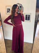 Load image into Gallery viewer, CASUALLY BOOKED SET-BURGUNDY