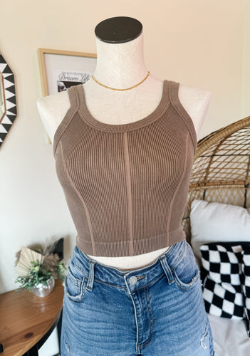 THRIVING TANK-MOCHA WASH