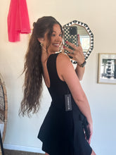 Load image into Gallery viewer, MOVIN' &amp; GROOVIN' DRESS WRAP DRESS-BLACK