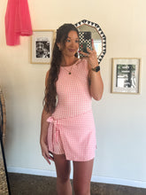 Load image into Gallery viewer, MOVIN' &amp; GROOVIN' WRAP DRESS-PINK GINGHAM
