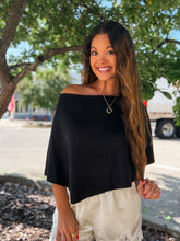 Load image into Gallery viewer, BACK STORY PONCHO-BLACK