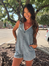 Load image into Gallery viewer, DELICATE DAYS DENIM ROMPER