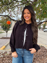 Load image into Gallery viewer, COZY HOUR CARDIGAN-BLACK