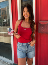 Load image into Gallery viewer, FREEDOM HALTER TOP-RED