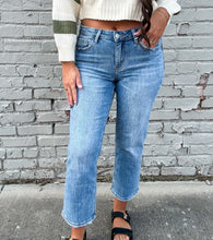 Load image into Gallery viewer, PAIGE CROPPED DENIM-MID RISE