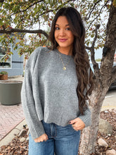 Load image into Gallery viewer, SWEET IMPRESSION SWEATER-GREY