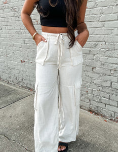 CLAIRE UTILITY WIDE LEG PANTS