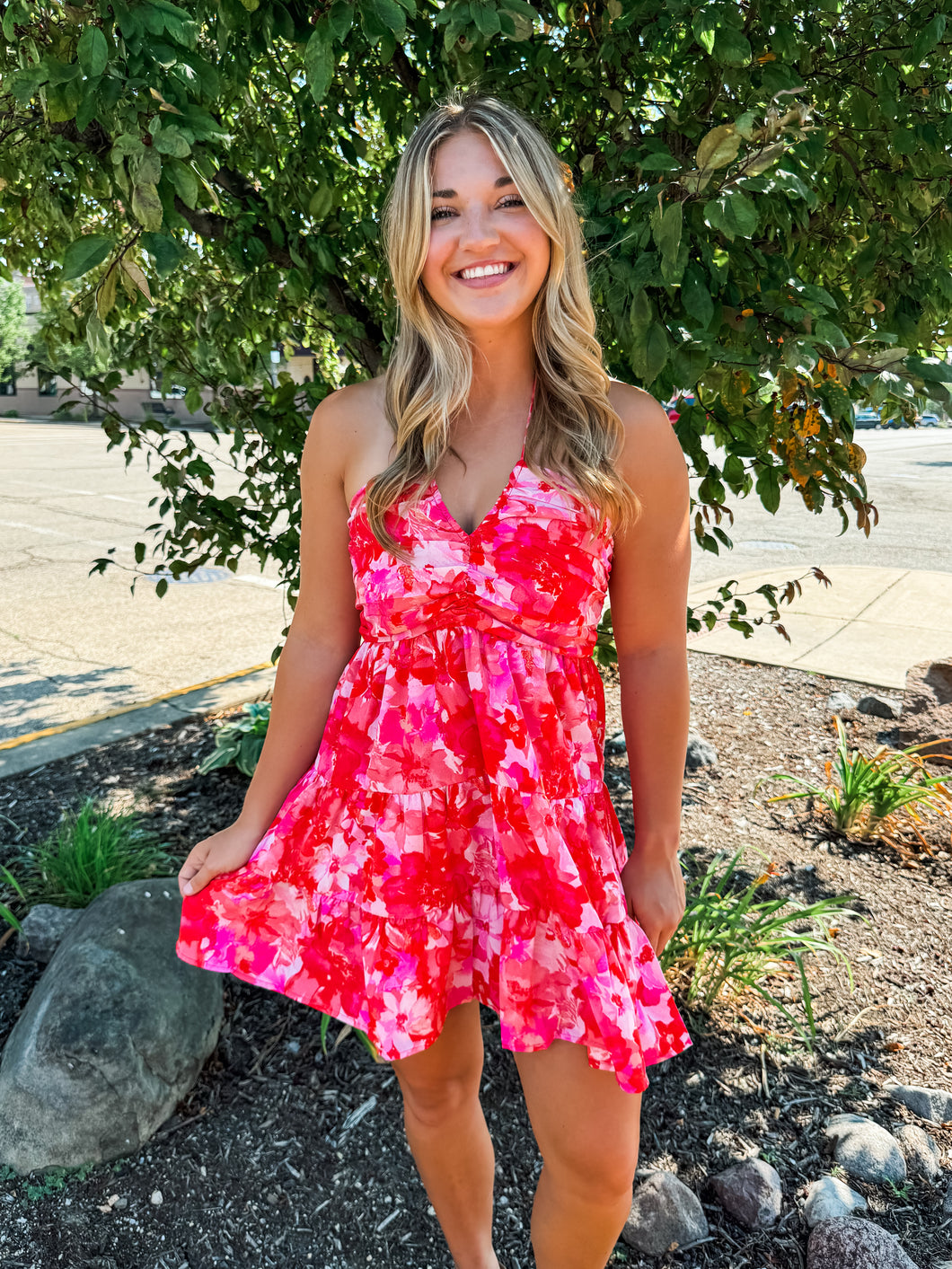 FLORAL SHOWER DRESS