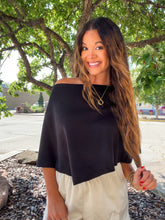 Load image into Gallery viewer, BACK STORY PONCHO-BLACK