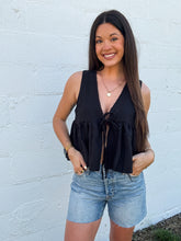 Load image into Gallery viewer, LUCKY IN LOVE TOP-BLACK