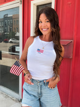 Load image into Gallery viewer, USA FLAG TANK-WHITE