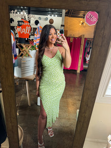 ON A WHIM DRESS-LIME