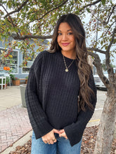 Load image into Gallery viewer, DARLING DAYS SWEATER-BLACK