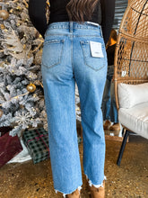 Load image into Gallery viewer, RYLEE HIGH RISE CROP WIDE LEG JEANS-VERVET
