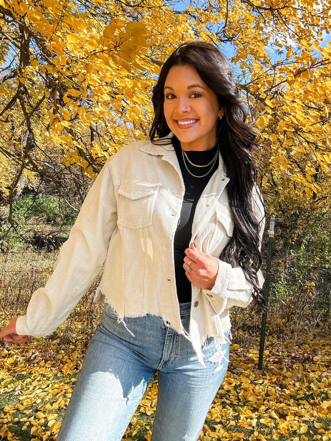 FIT FOR FALL CORDUROY JACKET-CREAM