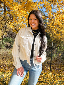 FIT FOR FALL CORDUROY JACKET-CREAM